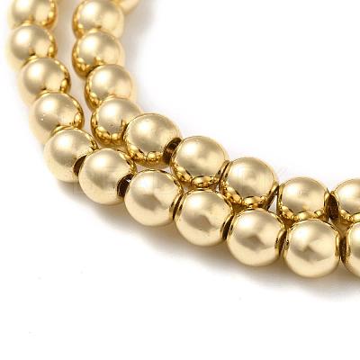 Electroplate Non-magnetic Synthetic Hematite Bead Strands G-Q466-6mm-04-1