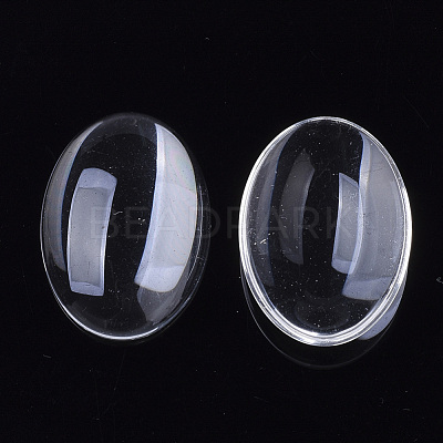Transparent Glass Cabochons GGLA-R022-18x25-B-1