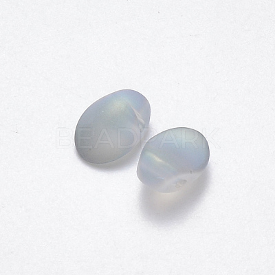 Transparent Spray Painted Glass Charms X-GLAA-R211-05-D01-1