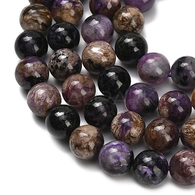 Natural Charoite Beads Strands G-G300-A01-10mm-1