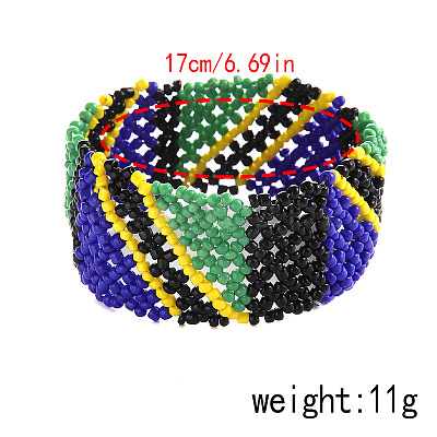 Bohemian Style Glass Seed Beaded Bracelets for Women FS-WGBF549-06-1