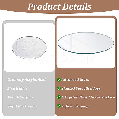 Glass Mirror AJEW-WH0270-378A-1