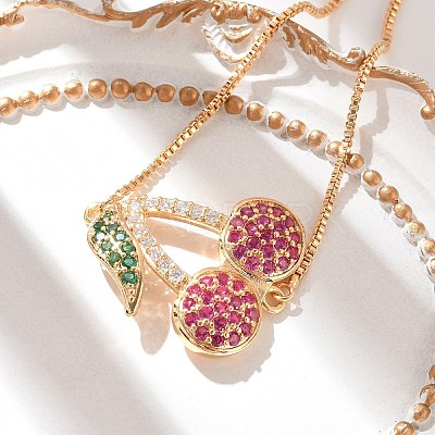 Cherry Brass Micro Pave Cubic Zirconia Link Slider Bracelets KK-R217-54G-1