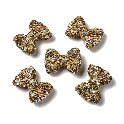Polymer Clay Rhinestone Beads RGLA-D050-03E-1