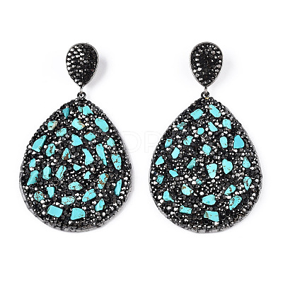 Synthetic Turquoise Big Pendants RB-T013-06-1
