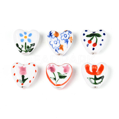 Handmade Porcelain Ceramic Beads PORC-T134-28M-1