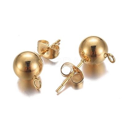 304 Stainless Steel Stud Earring Findings LS-X-STAS-P148-07G-A-1