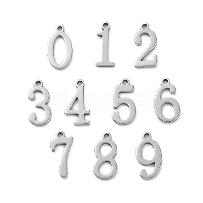 10Pcs 201 Stainless Steel Pendants STAS-R108-1-1