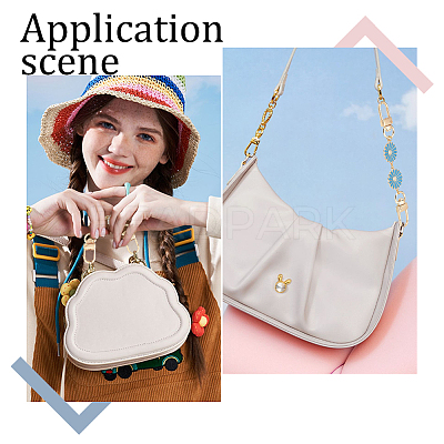 5Pcs 5 Style Alloy Enamel Link Purse Strap Extenders FIND-PH0006-22-1