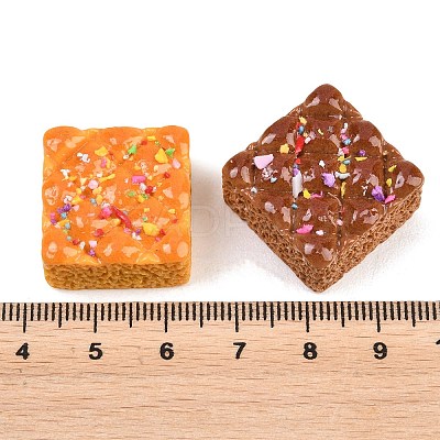 Opaque Resin Imitation Food Cabochons CRES-D329-02-1