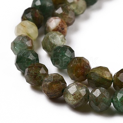 Natural Fuchsite Beads Strands X-G-C009-A02-1
