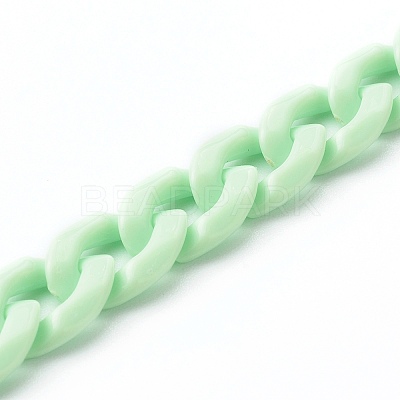 Opaque Acrylic Curb Chain Phone Case Chain HJEW-JM00512-04-1