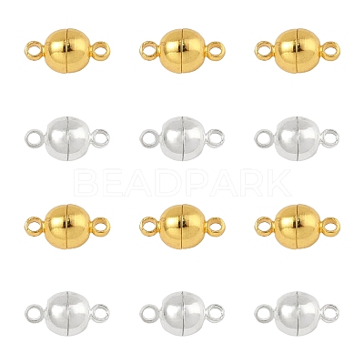12 Sets 2 Colors Brass Magnetic Clasps KK-FS0001-55A-1