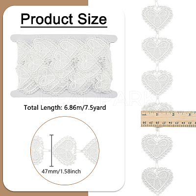 7.5 Yards Polyester Lace Trim DIY-FG0006-84B-1