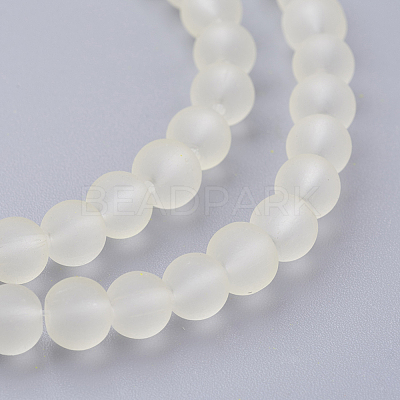 Baking Paint Transparent Glass Beads Strands X-GLAA-S031-6mm-23-1