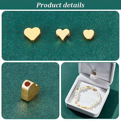 60Pcs 3 Styles Brass Spacer Beads KK-PH0006-61A-1