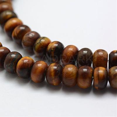 Natural Tiger Eye Beads Strands G-G665-10-6x4mm-1