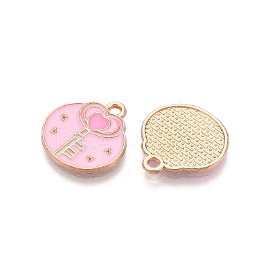 Valentine's Day Theme Alloy Enamel Pendants ENAM-T020-50E-02-1