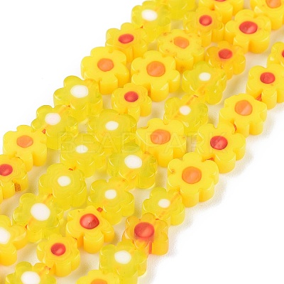 Handmade Millefiori Glass Bead Strands LS-LAMP-J035-8mm-06-1