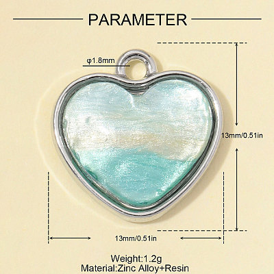 Zinc Alloy with Resin Charms RE-OY001-10P-1