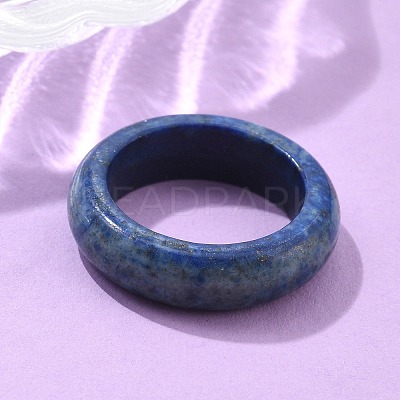 Natural Gemstone Plain Band Ring for Women RJEW-P044-01A-M-1