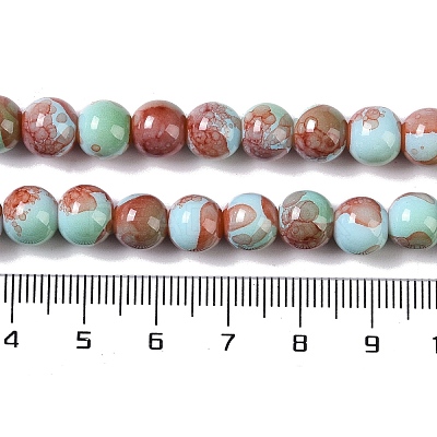 Baking Paint Glass Bead Strands GLAA-H031-01B-04-1