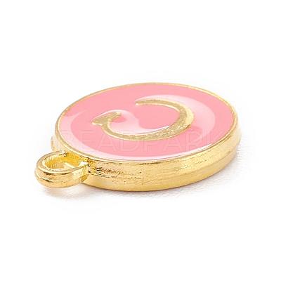 Golden Plated Alloy Enamel Charms X-ENAM-Q437-14C-1