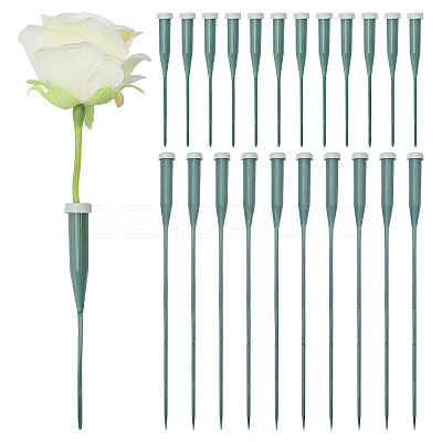 50Pcs 2 Styles Plastic Flower Water Tubes AJEW-GL0002-46-1