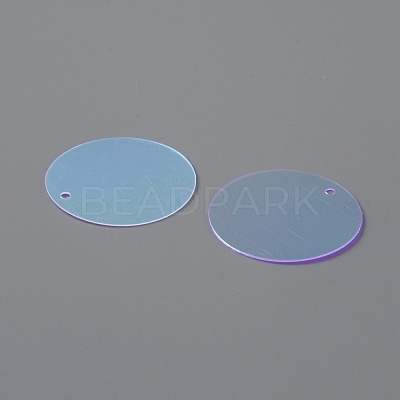 Iridescent PVC Paillette/Sequins Pendants PVC-WH0006-01D-1