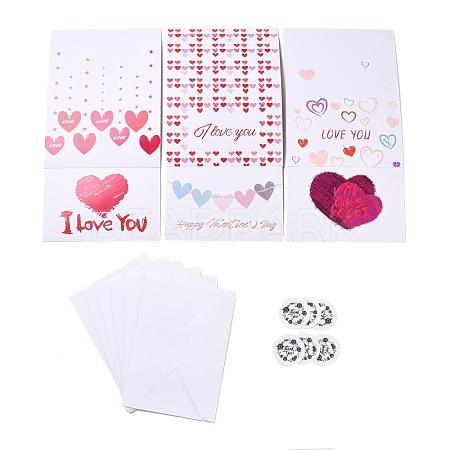 Rectangle Paper Greeting Cards DIY-F096-01-1