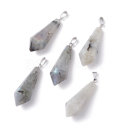 Natural Labradorite Pointed Pendants G-I314-02P-02-1