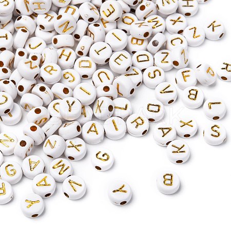 Plating Acrylic Beads PACR-YW0001-08G-1