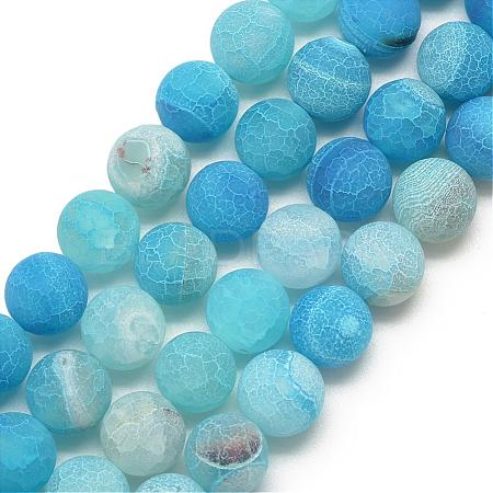 Natural Weathered Agate Bead Strands G-S237-10mm-04-1