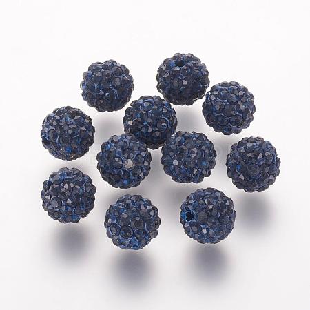 Polymer Clay Rhinestone Beads RB-K050-8mm-C15-1