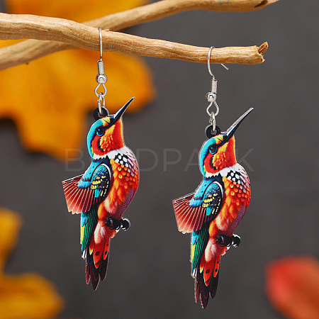 Colorful Acrylic Dangle Earrings HJ6740-5-1