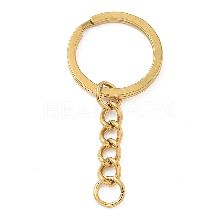Ion Plating(IP) 304 Stainless Steel Split Key Rings KEYC-M035-02G-1