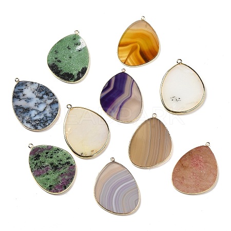 Natural Mixed Stone Pendants G-K347-02G-A-1