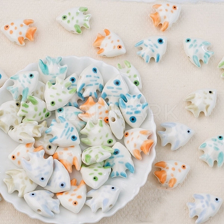Handmade Porcelain Ceramic Beads PORC-Z003-04A-1