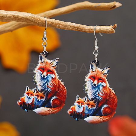 Colorful Acrylic Dangle Earrings LS-HJ6740-3-1