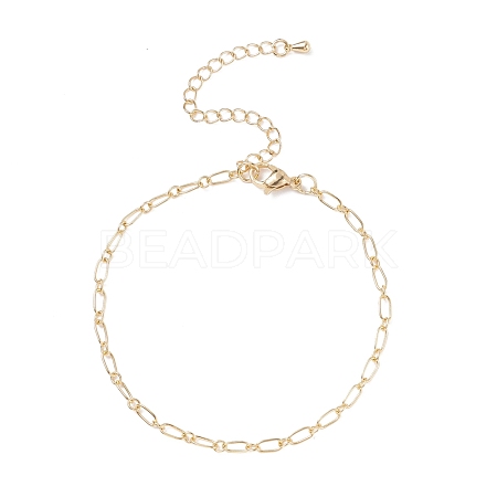 Brass Cable Chain Anklet for Women AJEW-AN00480-1