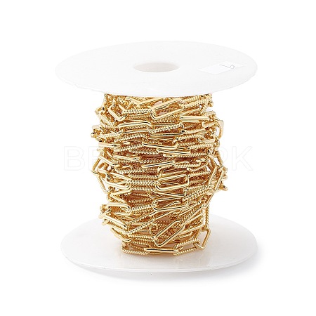 Rack Plating Brass Paperclip Chains CHC-K013-06B-1