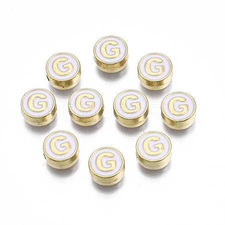 Alloy Enamel Beads ENAM-N052-006-01G-RS-1