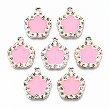 UV Plating Acrylic Pendant Rhinestone Settings OACR-R252-01-07LG-1