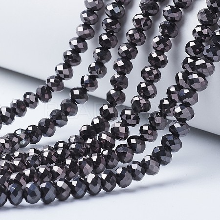 Electroplate Transparent Glass Beads Strands LS-EGLA-A034-T8mm-UA08-1
