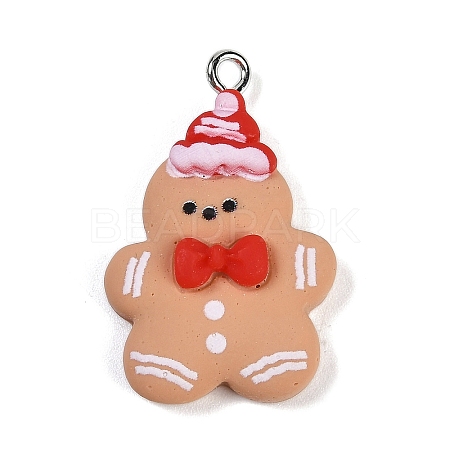 Cristmas Thmem Resin Pendants RESI-Q014-01B-1