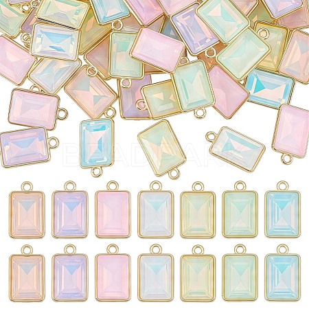 56Pcs 7 Colors Alloy Glass Pendants FIND-OC0014-29-1