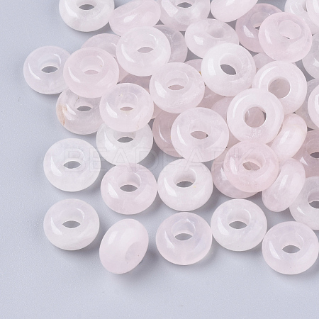 Natural Rose Quartz European Beads G-Q503-18-1