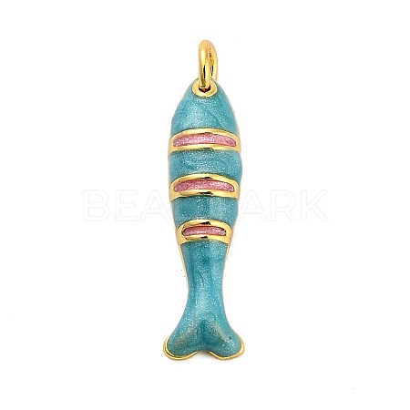 Brass Enamel Pendants KK-H527-05A-G01-1