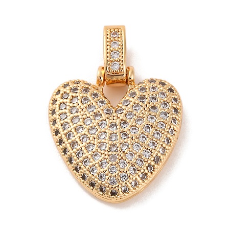 Brass Micro Pave Cubic Zirconia Pendants KK-C076-29V-G01-1