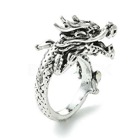 Dragon Alloy Open Cuff Rings RJEW-K275-23AS-1